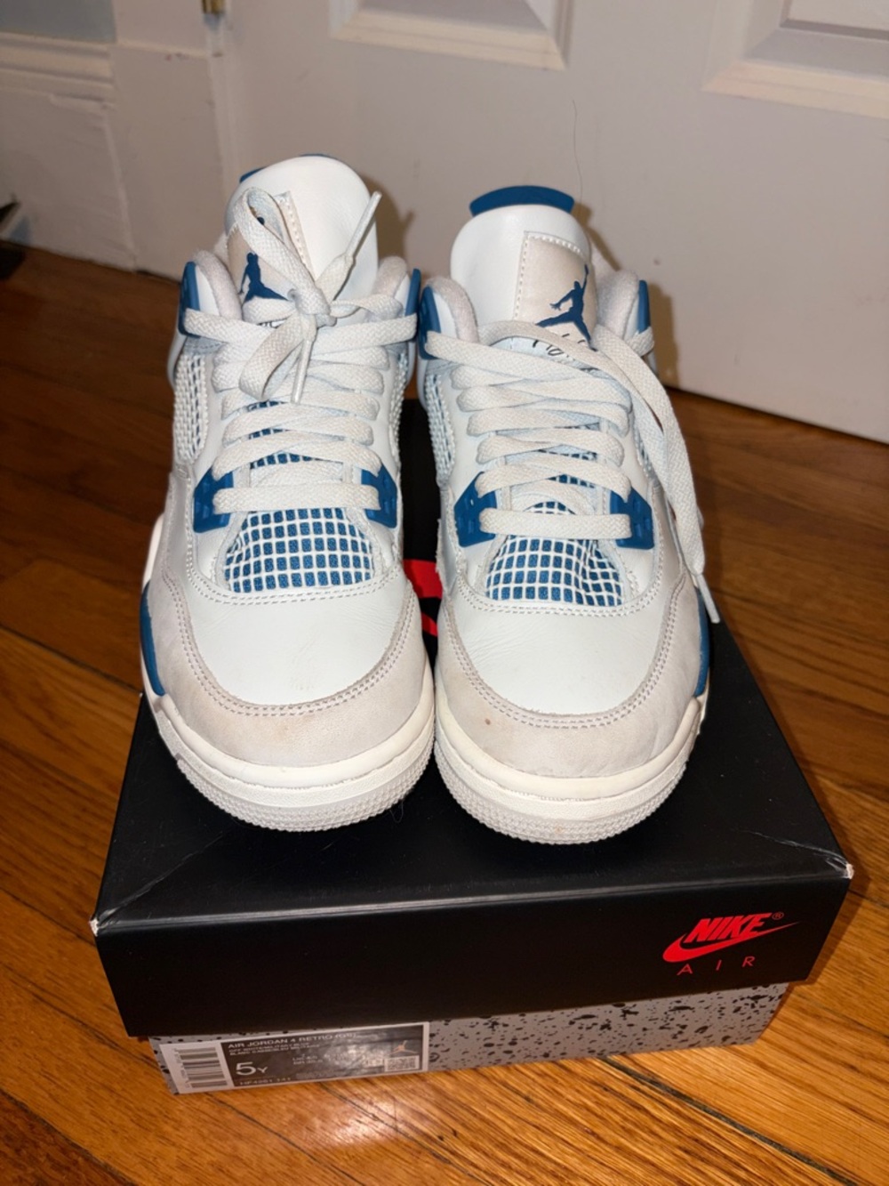 Nike Air Jordan 4 White and Blue